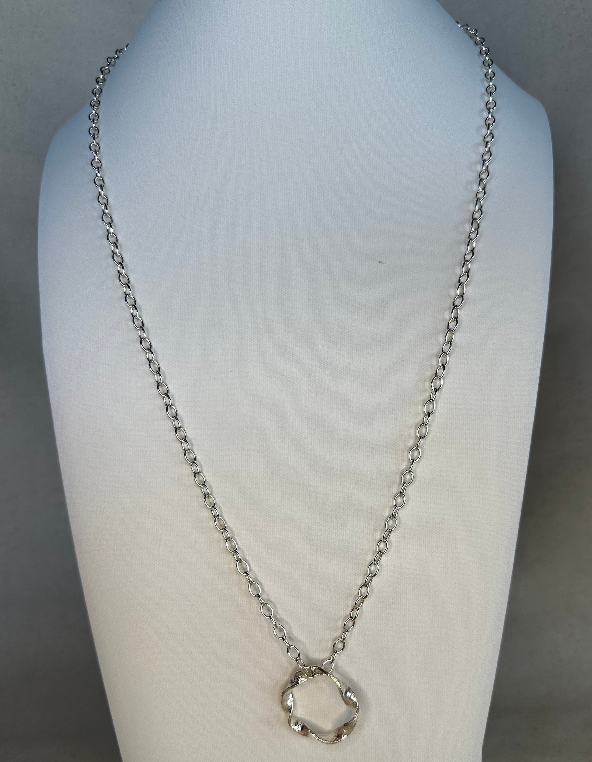 Sterling Silver Twisted Ring Pendant