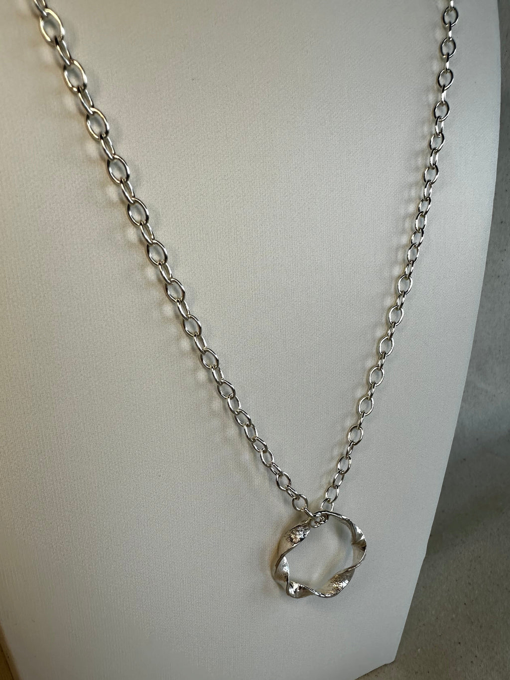 Sterling Silver Twisted Ring Pendant